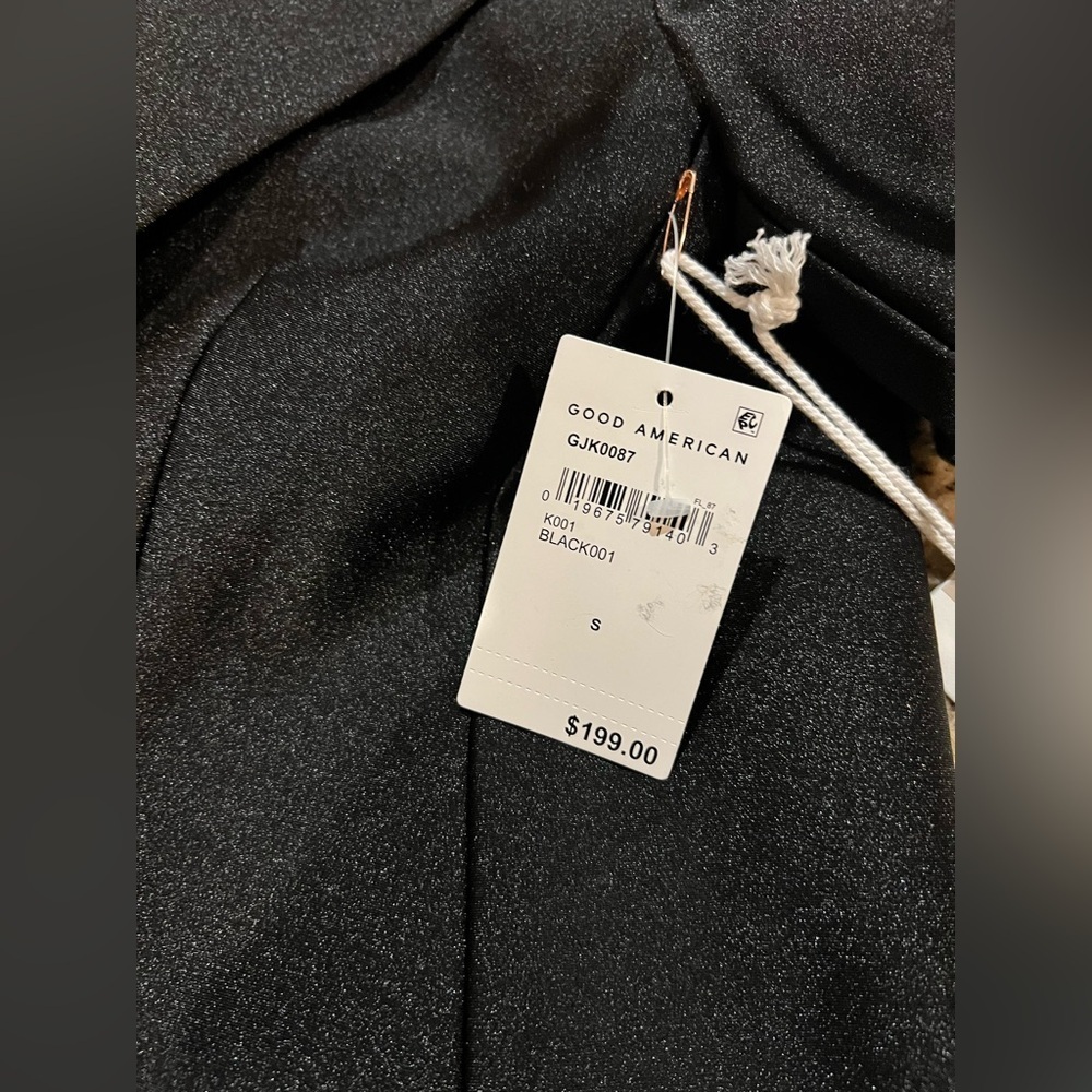 Good American Disco Sculpted Blazer Black01 Size Small $199 Revolve Sold Out NWT - Picture 11 of 12